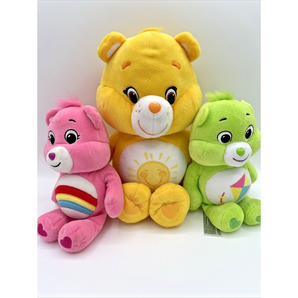 Care Bears Funshine Bear Cheer Bear Do Your Best Bear Plush Lot of 3 2015-2021